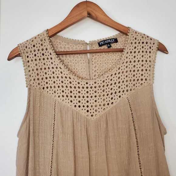Picadilly Canada Layered Tunic – Size XL - Khaki - Picture 2 of 6
